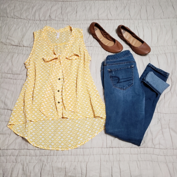 Xhilaration Tops - Yellow Sleeveless Blouse